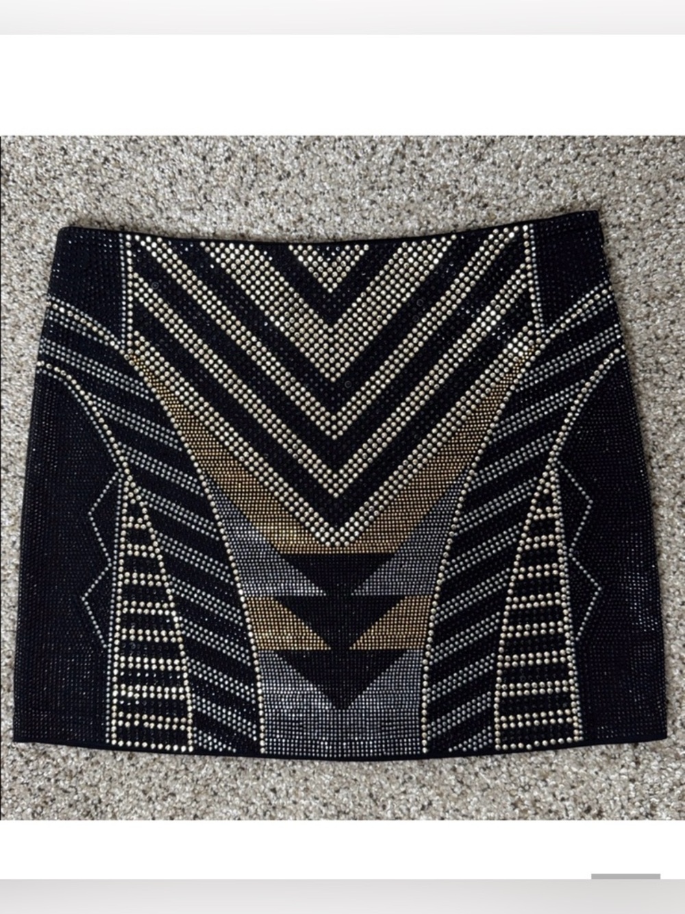 Vici Black Skirt with Silver Accents
